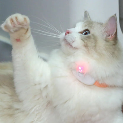 USB Rechargeable Pointer Smart Laser Tease Cat Collar Electric Kitten Automatic Toys Interactive Training Pet Accessories Goods